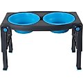 Dexas Popware for Pets Polypropylene Adjustable Height Dog & Cat Feeder, 4-cups