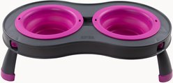 Dexas Popware for Pets Polypropylene Double Elevated Dog Feeder