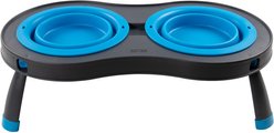 Dexas Popware for Pets Polypropylene Double Elevated Dog Feeder