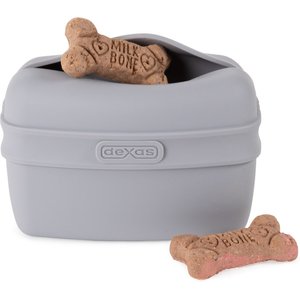 Dexas Popware for Pets Silicone Pooch Pouch Dog Treat Holder, Light Gray