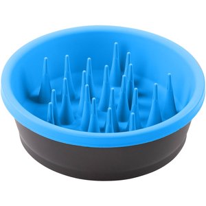 Dexas Popware For Pets Silicone Slow Feeder Dog & Cat Wellness Bowl, 6-cups