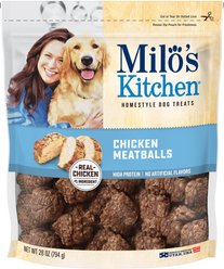 Milo's Kitchen Chicken Meatballs Dog Treats, 28-oz pouch slide 1 of 5