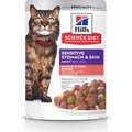 Hill's Science Diet Adult Sensitive Stomach & Sensitive Skin Canned Cat Food, Salmon & Tuna, 2.8-oz. pouch, 24 pack