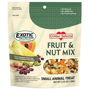 Exotic Nutrition Critter Selects Small Pet Fruit & Nut Mix, 3.52-oz bag