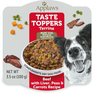 Applaws Pot Beef, Liver & Peas Terrine Wet Dog Food Topper, 3.53-oz can, case of 6