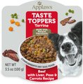 Applaws Taste Toppers Pot Beef, Liver & Peas Terrine Wet Dog Food Topper, 3.53-oz can, case of 6