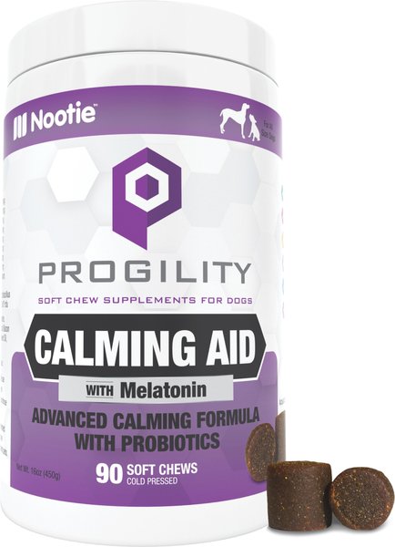 Nootie Progility Bacon Flavored Calming Cold Pressed Soft Chews With Melatonin for Adult Dogs, 90 count slide 1 of 6