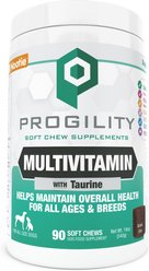 Nootie Progility Bacon Flavored Multivitamin with Taurine Soft Chew for Adult Dogs, 90 count