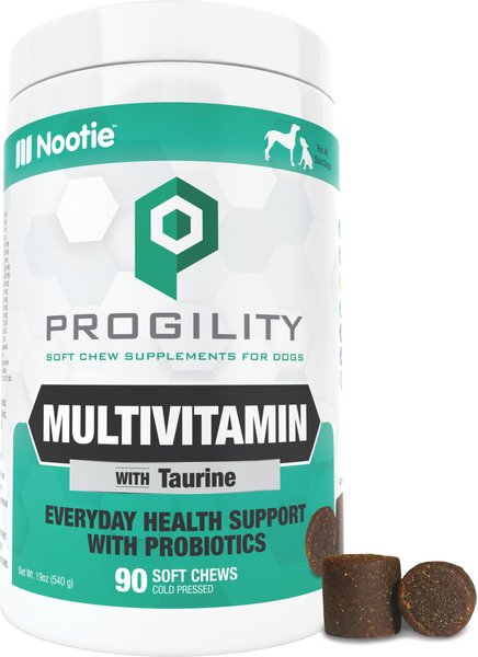 Nootie Progility Bacon Flavored Multivitamin with Taurine Soft Chew for Adult Dogs, 90 count slide 1 of 6