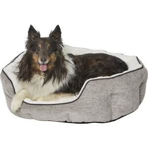 MidWest Tulip Style Dog & Cat Bed, Taupe, Small