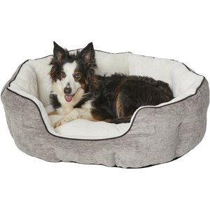 MidWest Tulip Style Dog Bed, Medium, Taupe