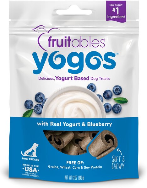 Fruitables Yogos Blueberry Flavor Grain-Free Dog Treats, 12-oz pouch slide 1 of 7