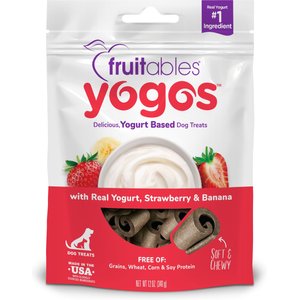 Fruitables Yogos Strawberry & Banana Flavor Grain-Free Dog Treats, 12-oz pouch