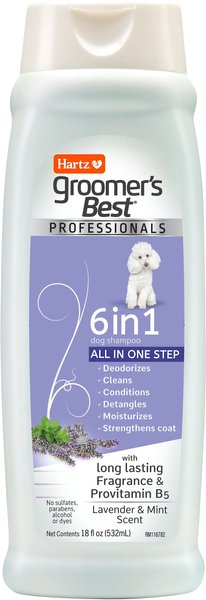 Hartz Groomer's Best Professionals 6 in 1 with Lavender & Mint Scent Dog Shampoo, 18-oz bottle slide 1 of 10