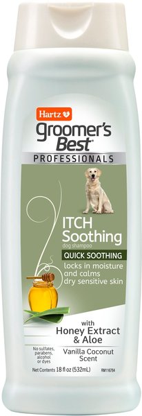 Hartz Groomer's Best Professionals Itch Soothing with Honey Extract & Aloe Vanilla Coconut Scent Dog Shampoo, 18-oz bottle slide 1 of 10