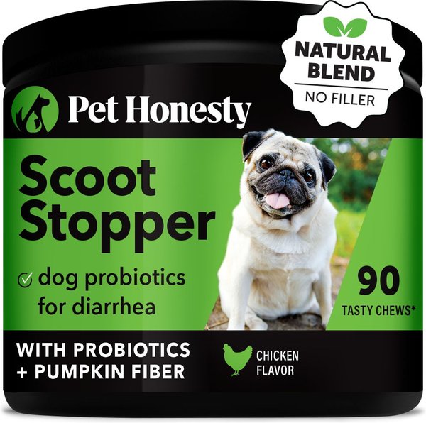 PetHonesty Scoot Stopper Chicken Flavored Soft Chews Digestive Dog Supplement, 90 count slide 1 of 6
