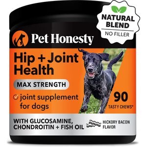 PetHonesty Joint Support+ Hickory Bacon Flavored Soft Chews Hip + Joint Dog Supplement, 90 count