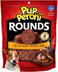 Pup-Peroni Rounds Beef Short Rib Dog Treats, 20.5-oz pouch