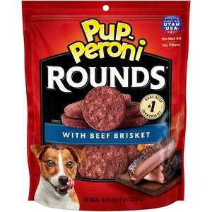 Pup-Peroni Rounds Beef Brisket Dog Treats, 20.5-oz pouch