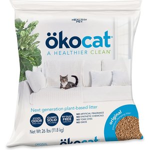 Okocat Original Premium Wood Clumping Cat Litter, 26-lb bag