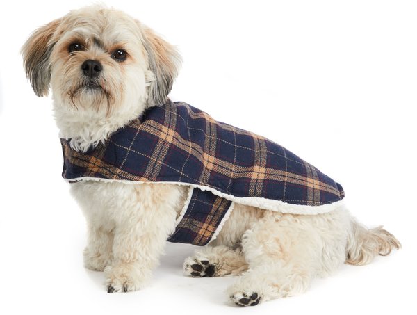 Hotel Doggy Dog Blanket Coat, Navy, X-Small slide 1 of 5