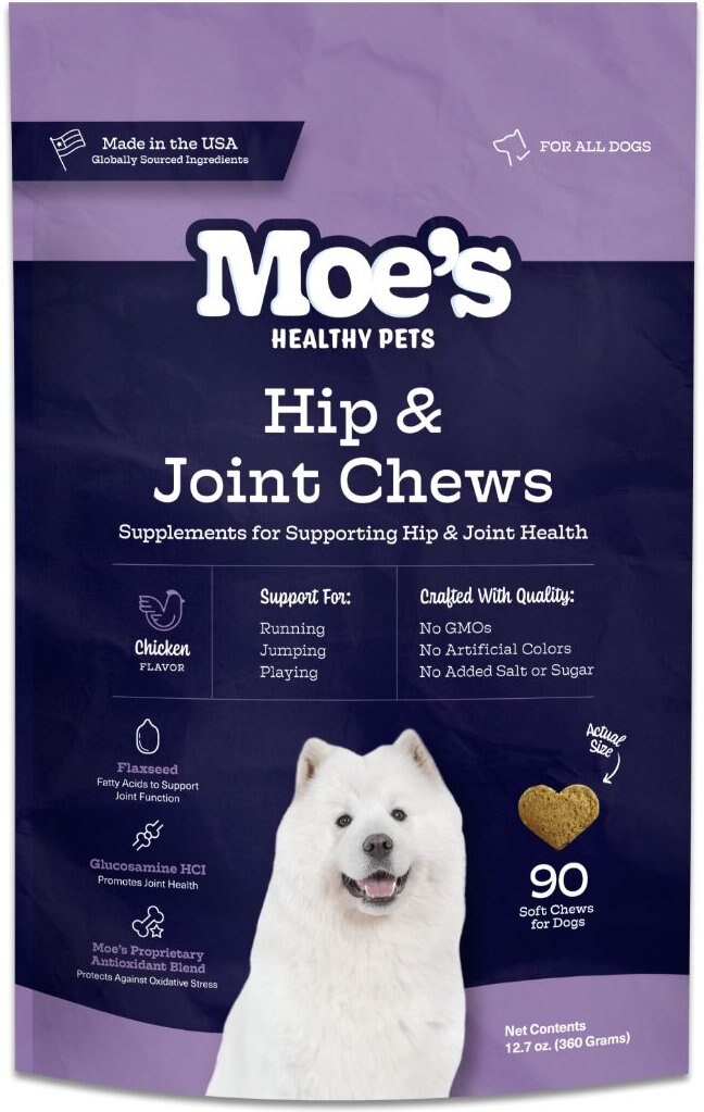 Moe's Healthy Pets Chicken Flavor Movin & Groovin Bites Chews for Dogs, 90 count