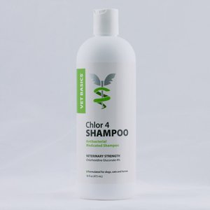 Vet Basics Chlor Dog & Cat 4 Shampoo, 16-oz bottle