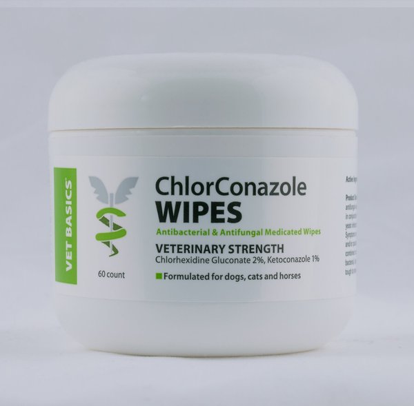 Vet Basics Chlorconazole Dog & Cat Wipes, 60 count slide 1 of 5