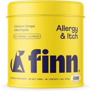 Finn Allergy & Itch Beef Liver Flavored Soft Chew Allergy Supplement for Dogs, 90 count