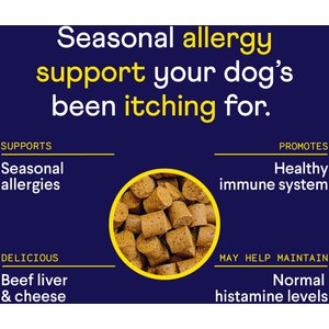 Finn Allergy & Itch Beef Liver Flavored Soft Chew Allergy Supplement for Dogs, 90 count