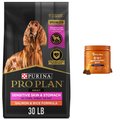Zesty Paws Core Elements 8-in-1 Peanut Butter Flavored Chews Multivitamin for Dogs + Purina Pro Plan Adult Sensitive Skin & Stomach Salmon & Rice Formula Dry Food