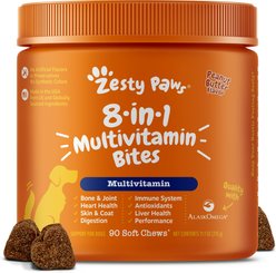 Zesty Paws Core Elements 8-in-1 Peanut Butter Flavored Chews Multivitamin for Dogs + Purina Pro Plan Adult Sensitive Skin & Stomach Salmon & Rice Formula Dry Food slide 2 of 9