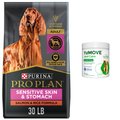 YuMove Joint Health Liver Flavor Chewable Tablet Dog Supplement + Purina Pro Plan Adult Sensitive Skin & Stomach Salmon & Rice Formula Dry Food