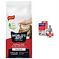 Feliway MultiCat Calming Diffuser Refill for Cats, 1 count + World's Best Multi-Cat Unscented Clumping Corn Litter