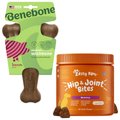 Zesty Paws Core Elements 8-in-1 Chicken Flavored Chews Multivitamin for Dogs + Benebone Bacon Flavor Wishbone Tough Chew Toy
