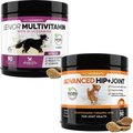 Bundle: Duck Flavored Soft Chews Multivitamin for Senior Dogs + Advanced Hip + Joint Chicken Flavored S...