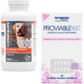 Nutramax Cosequin Maximum Strength Plus MSM Chewable Tablets Joint Supplement + Nutramax Proviable-DC Capsules Digestive Supplement for Dogs