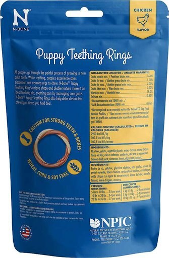 Nylabone Advanced Oral Care Puppy Dental Kit + N-Bone Teething Ring Chicken Flavor Dog Treats