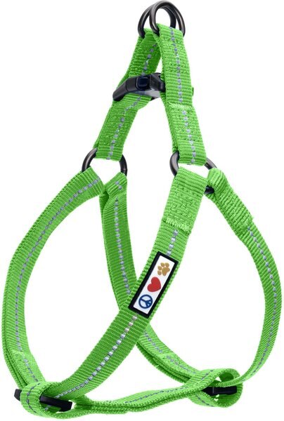 Pawtitas Recycled Reflective Dog Harness, Green, X-Small slide 1 of 8