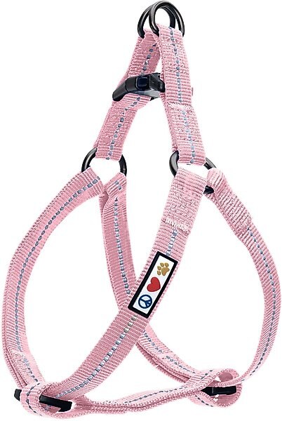 Pawtitas Recycled Reflective Dog Harness, Pink, Small slide 1 of 8