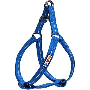 Pawtitas Recycled Reflective Dog Harness, Blue, Small