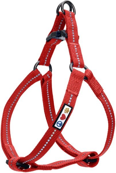 Pawtitas Recycled Reflective Dog Harness, Red, Small slide 1 of 8