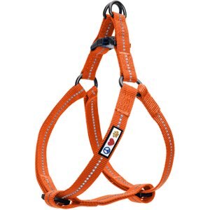 Pawtitas Recycled Reflective Dog Harness, Orange, Medium