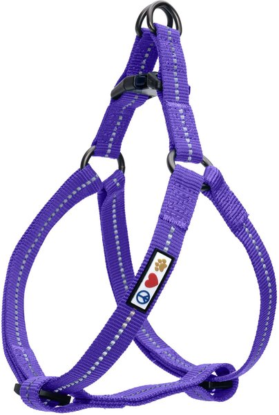 Pawtitas Recycled Reflective Dog Harness, Purple, Large slide 1 of 8