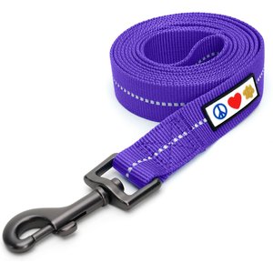 Pawtitas Recycled Reflective Dog Leash, Purple, Large
