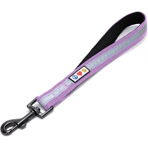 Pawtitas Padded Reflective Short Dog Leash, Purple, Large