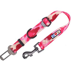 Pawtitas Dog Seat Belt, Camouflage Pink, Large