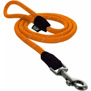 Pawtitas Reflective Rope Dog Leash, 6-ft, Orange, Large