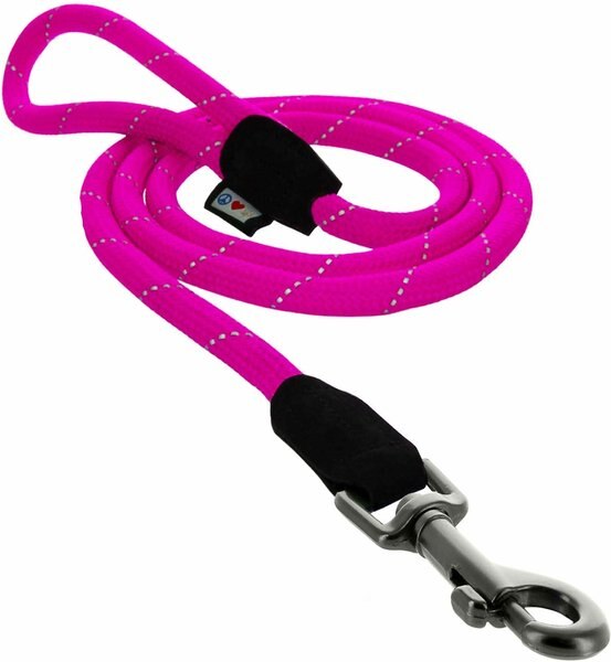 Pawtitas Reflective Rope Dog Leash, 6-ft, Pink, Large slide 1 of 8