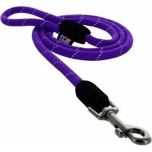 Pawtitas Reflective Rope Dog Leash, 6-ft, Purple, Small